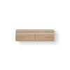 LoooX Wooden Drawer BoX badmeubel 140x46cm massief eiken 2 lades - old grey