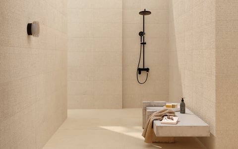 Iris Victorian Stone structured wandtegel 60x120cm - limestone beige