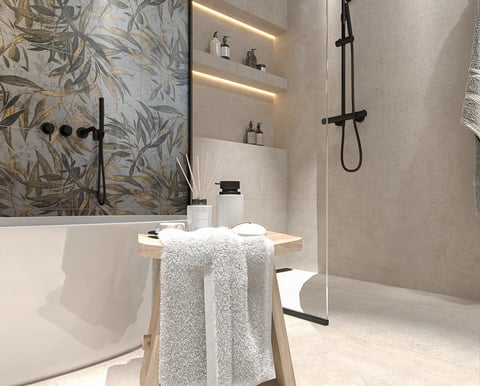 Sichenia Art bamboo decortegel 60x120cm - grigio basalto