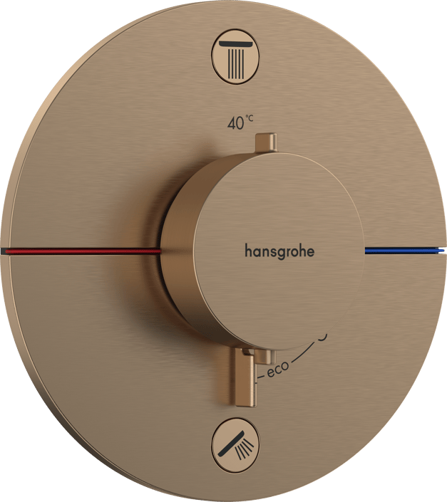 Hansgrohe ShowerSelect Comfort S afbouwdeel voor inbouwthermostaat met 2 functies - Brushed Bronze