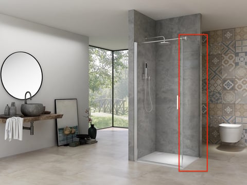 Van Rijn Products ST02LP150 vaste wand 97-99cm - chroom