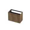 Ink onderkast 90x45cm - push to open - 2 lades - verticaal gefreesd - fineer ash grey
