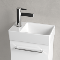 Villeroy & Boch Avento fontein 36x22cm - kraangat links - stone white CeramicPlus