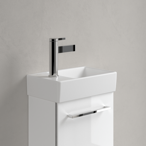 Villeroy & Boch Avento fontein 36x22cm - kraangat links - stone white CeramicPlus