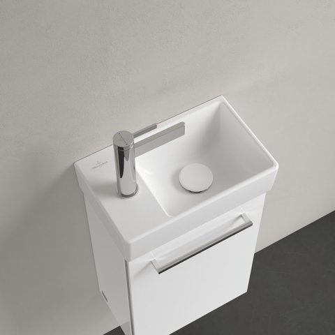 Villeroy & Boch Avento fontein 36x22cm - kraangat links - stone white CeramicPlus