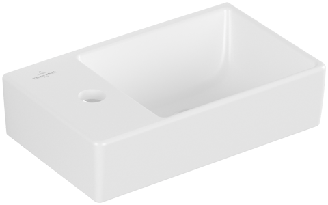 Villeroy & Boch Avento fontein 36x22cm - kraangat links - stone white CeramicPlus