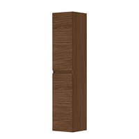 Ink hoge kast 169x35cm - houten keerlijst - 2 deuren - links/rechts - front vlak - warm walnoot