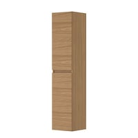 Ink hoge kast 169x35cm - houten keerlijst - 2 deuren - links/rechts - front vlak - blank eiken
