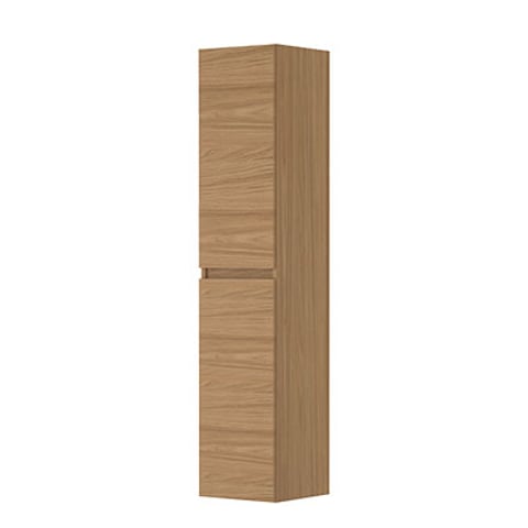 Ink hoge kast 169x35cm - houten keerlijst - 2 deuren - links/rechts - front vlak - blank eiken