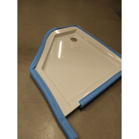 TWEEDEKANS - Sealskin Senso douchebak 5-hoek 90x90cm inbouw wit